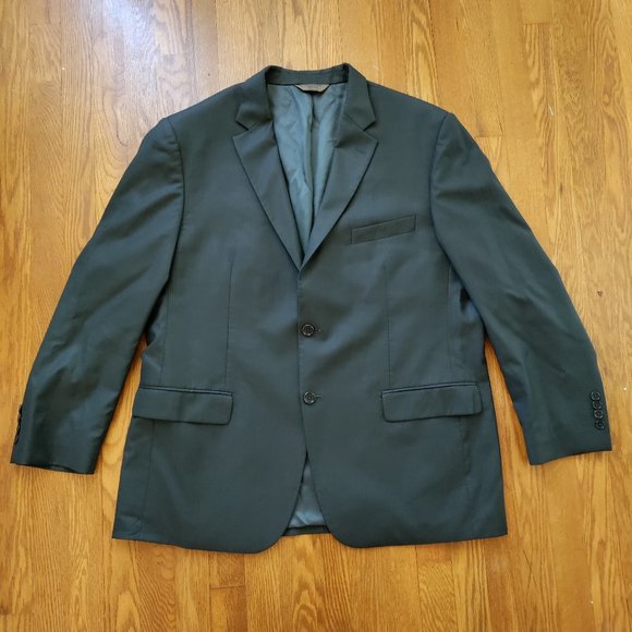 GUC Pronto Uomo Suit Jacket/Blazer Black MADE IN ITALY Size 48R